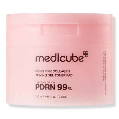 PDRN Pink Collagen Gel Toner Pad — Glow & Hidratação